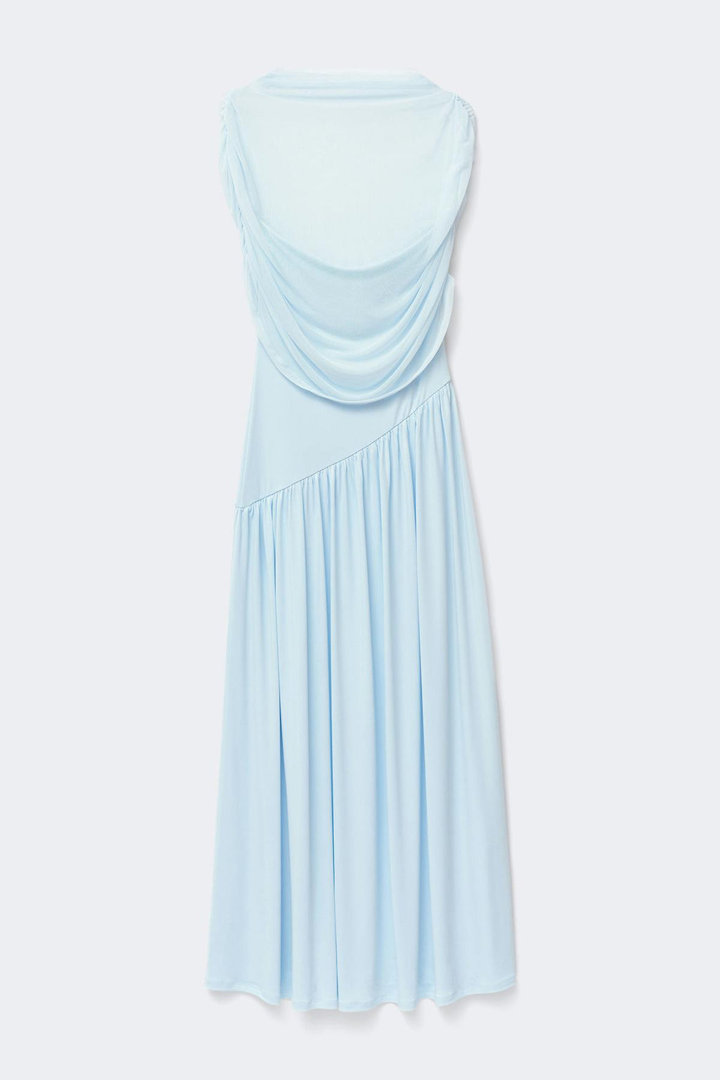 Draped cape maxi dress