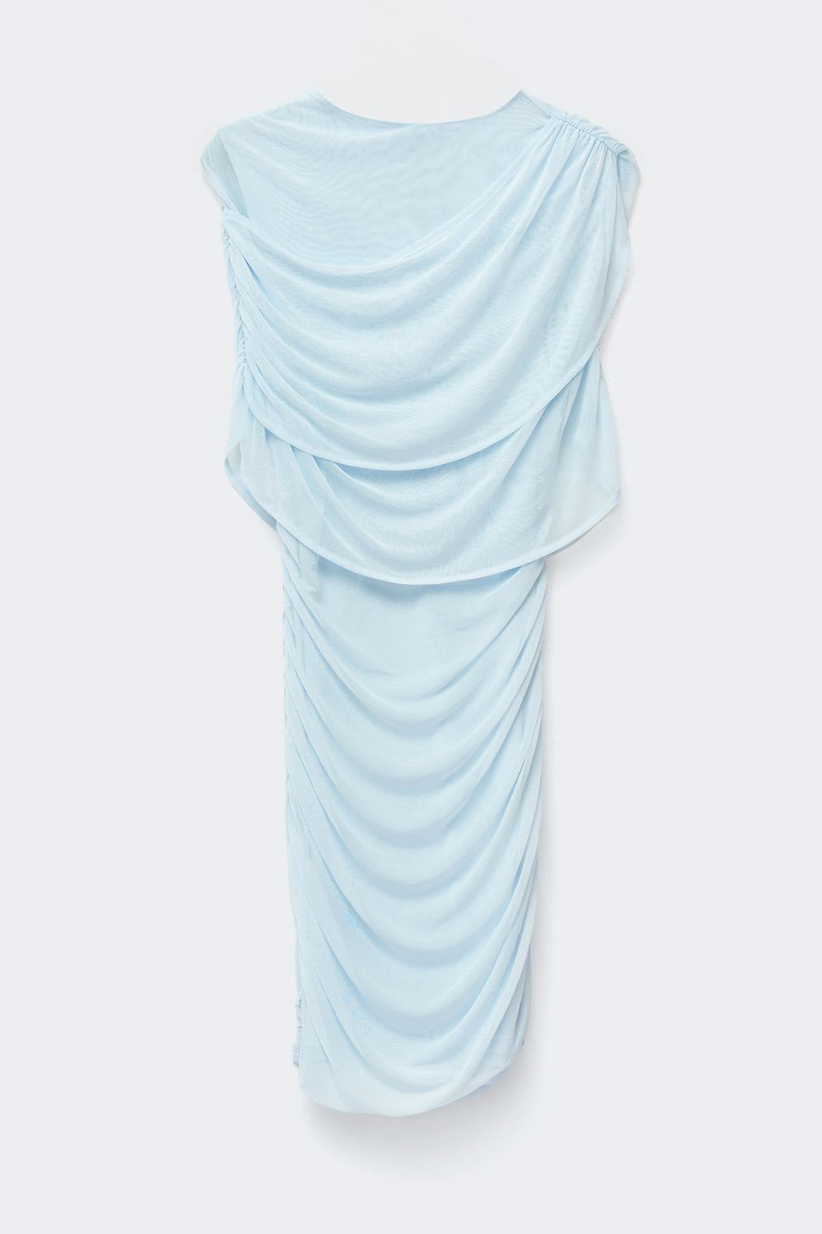 Draped cape mini dress