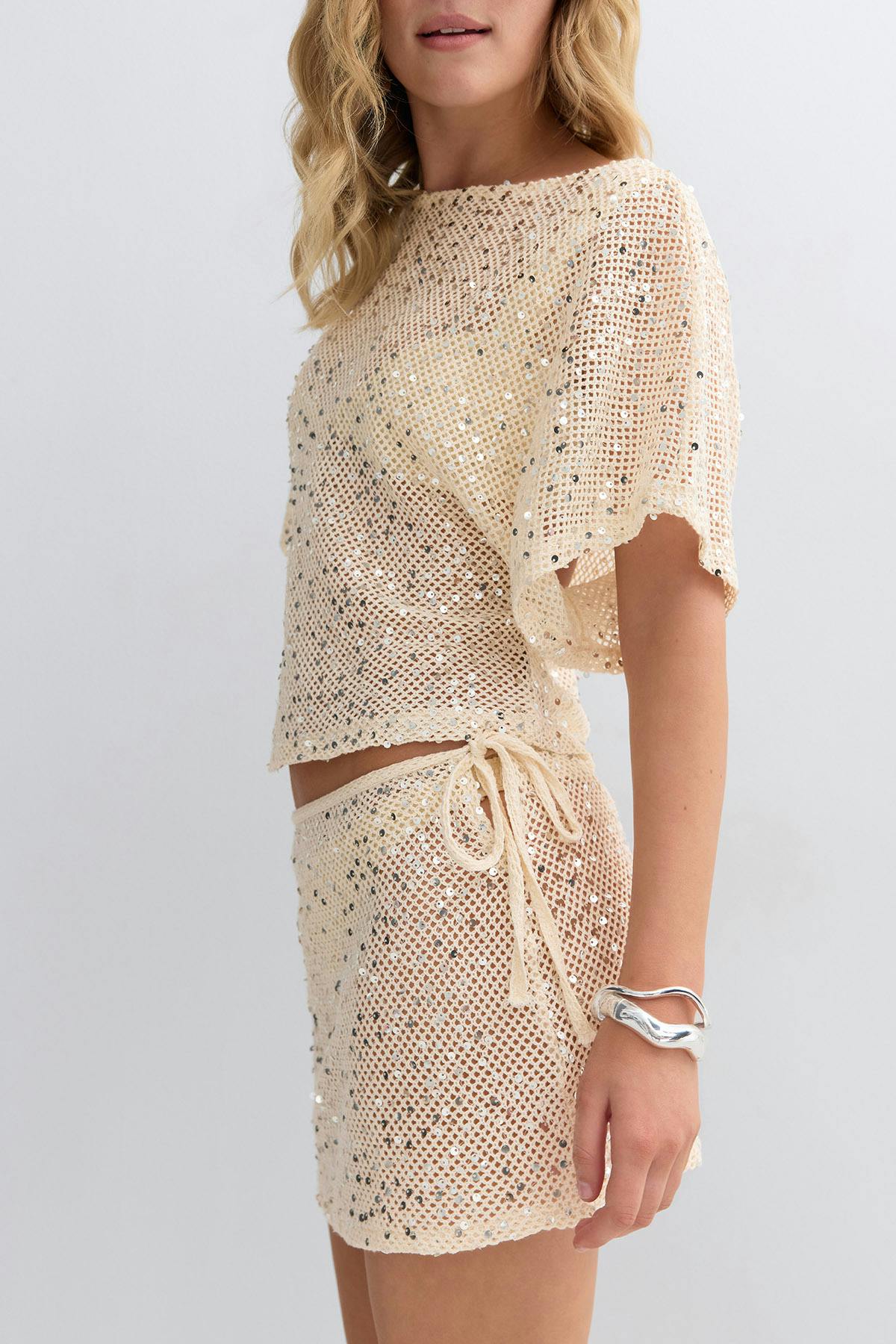 Sequins beach skirt