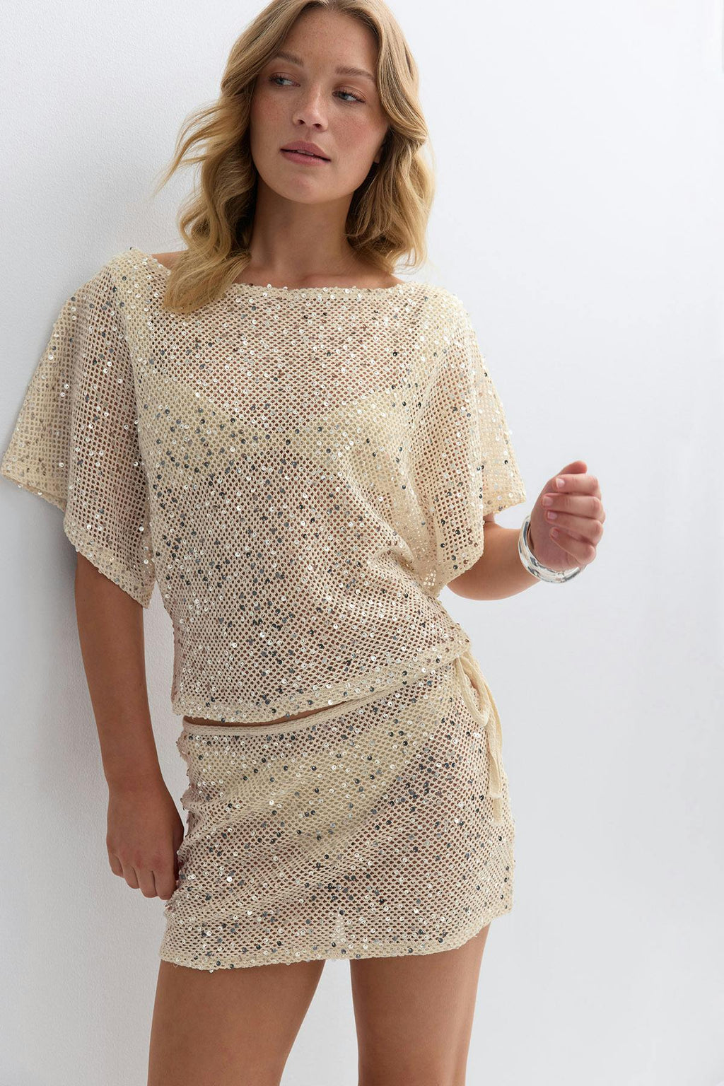 Sequins beach top