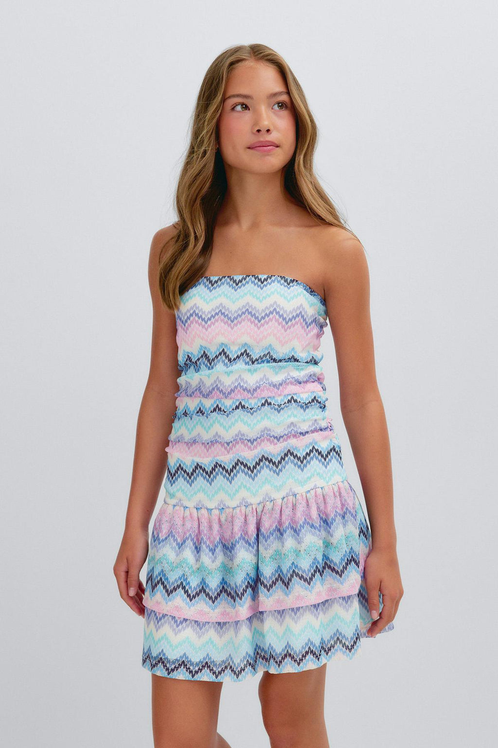 Y stripe bandeau dress