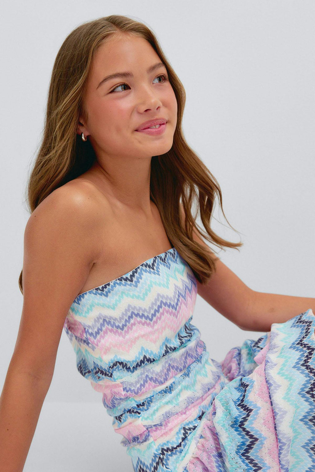 Y stripe bandeau dress