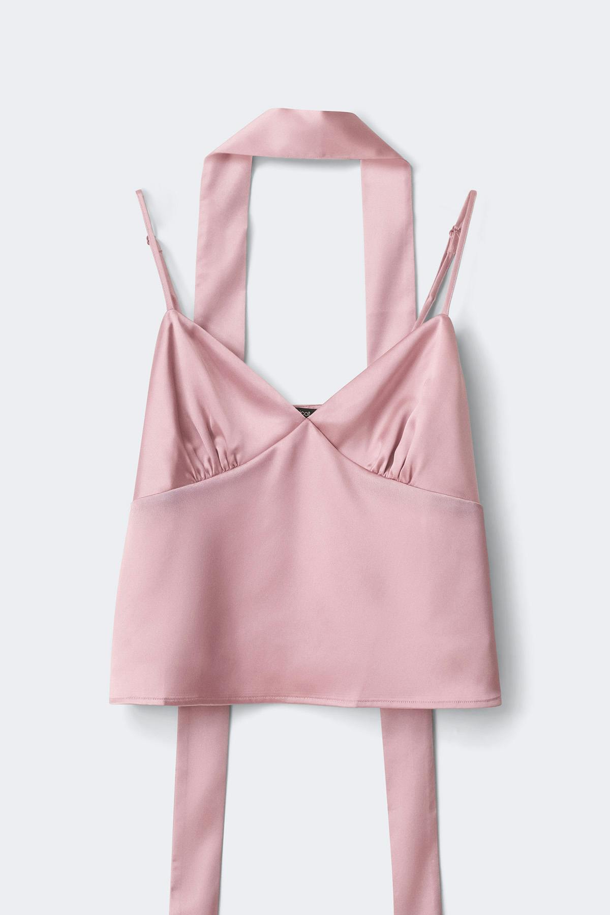 Satin scarf top