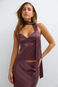 Satin scarf top