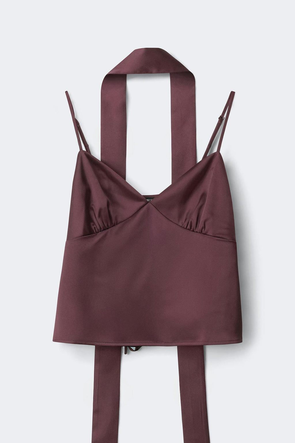 Satin scarf top