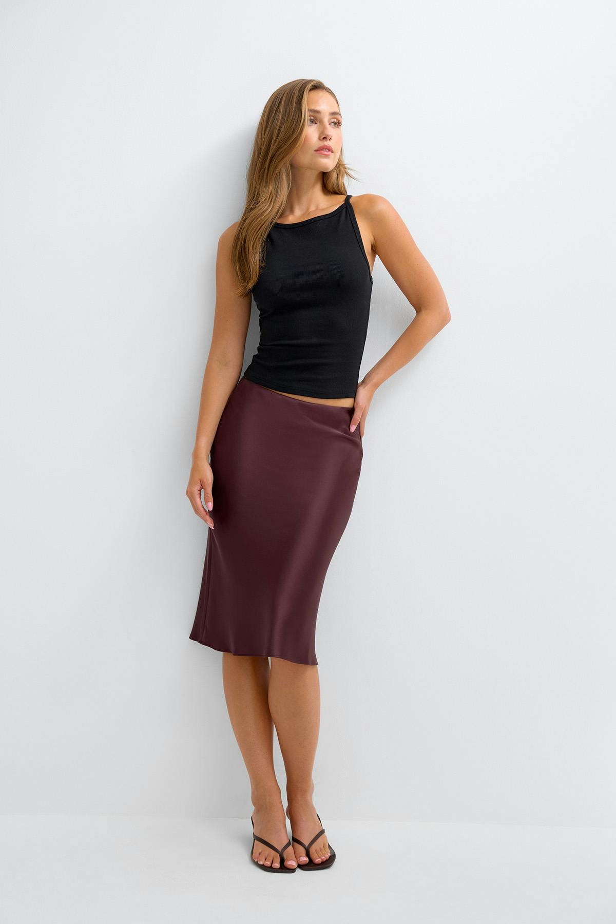 Satin skirt