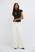 Buckle baggy jeans