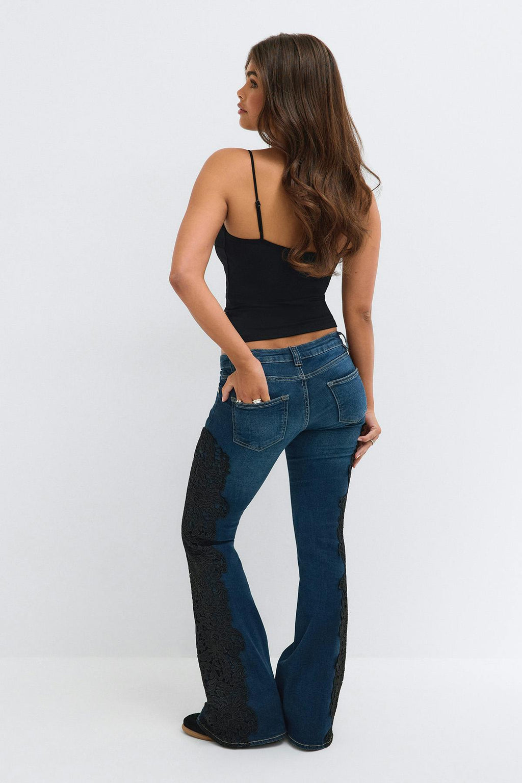 14+ lace love flare jeans