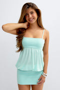 14+ sheer mini dress