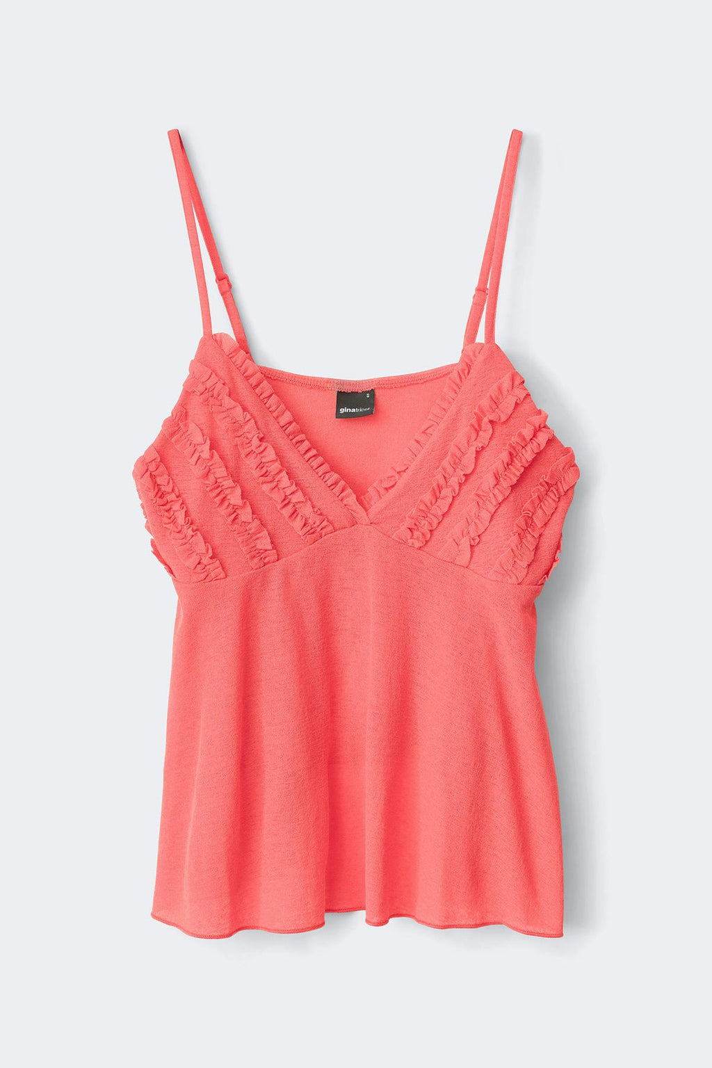 Sheer ruffle strap singlet