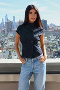 High neck top
