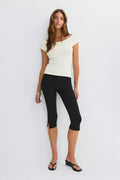 Wide neck top