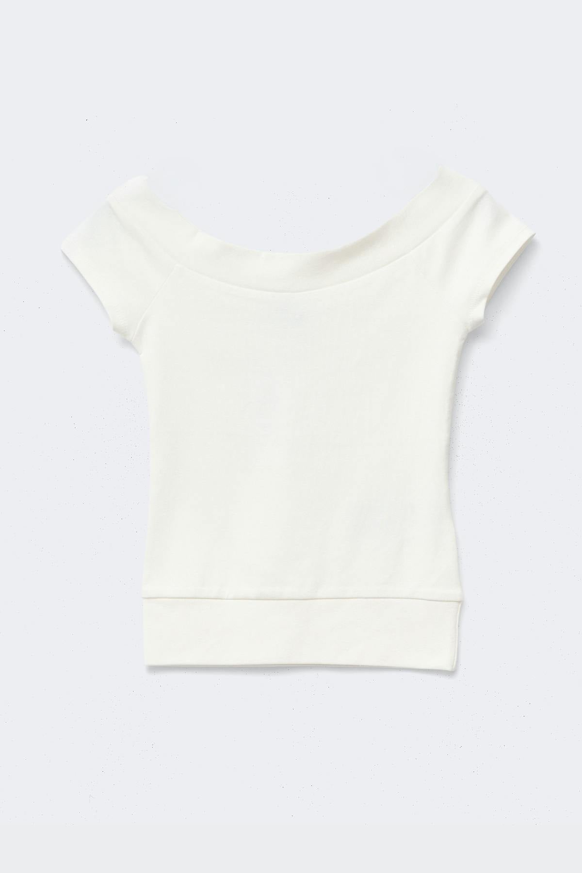 Wide neck top
