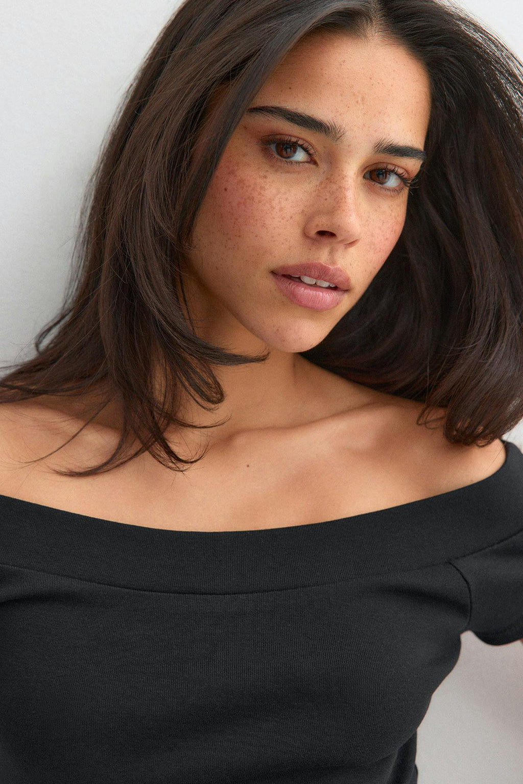 Wide neck top