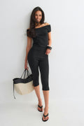 Wide neck top