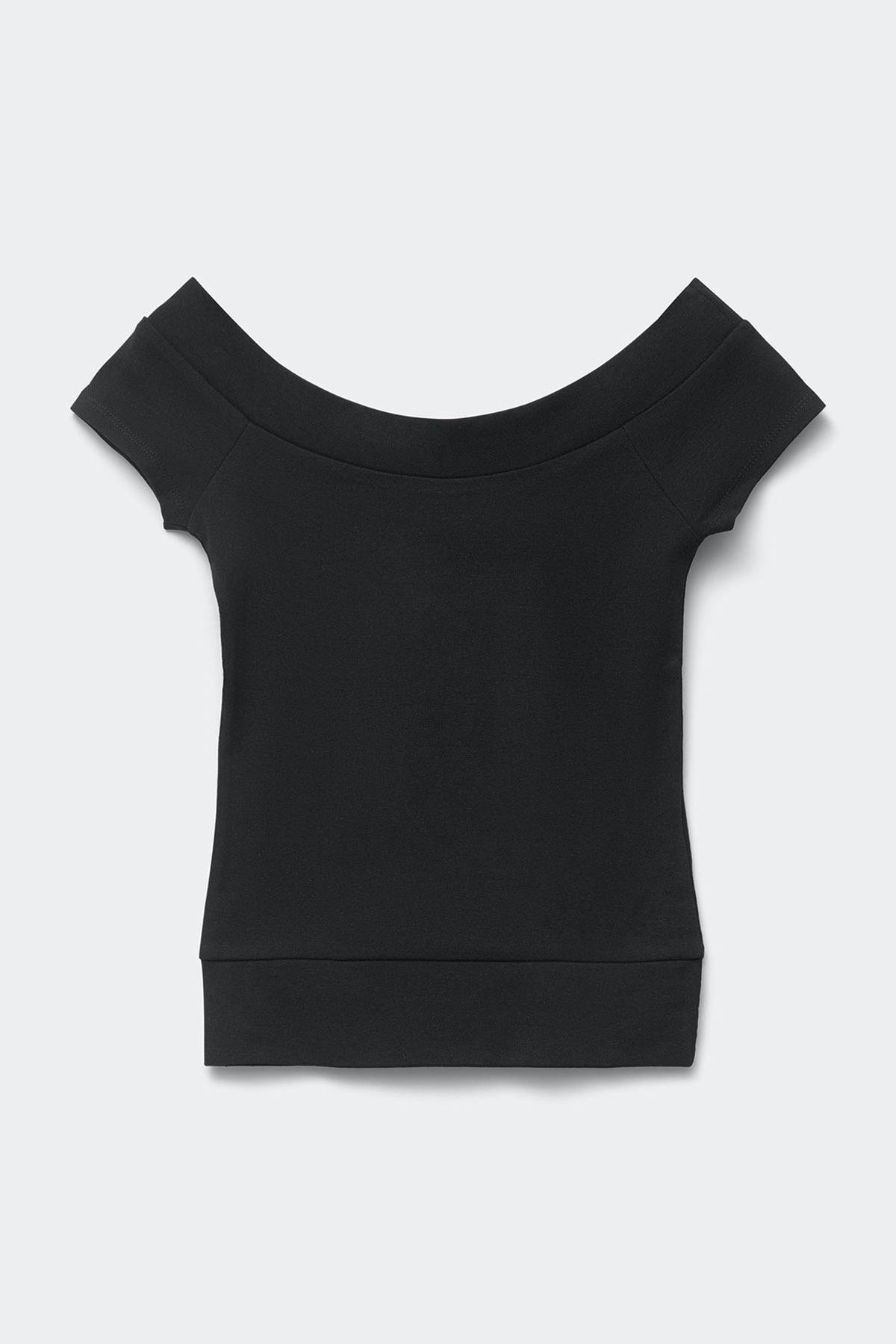 Wide neck top