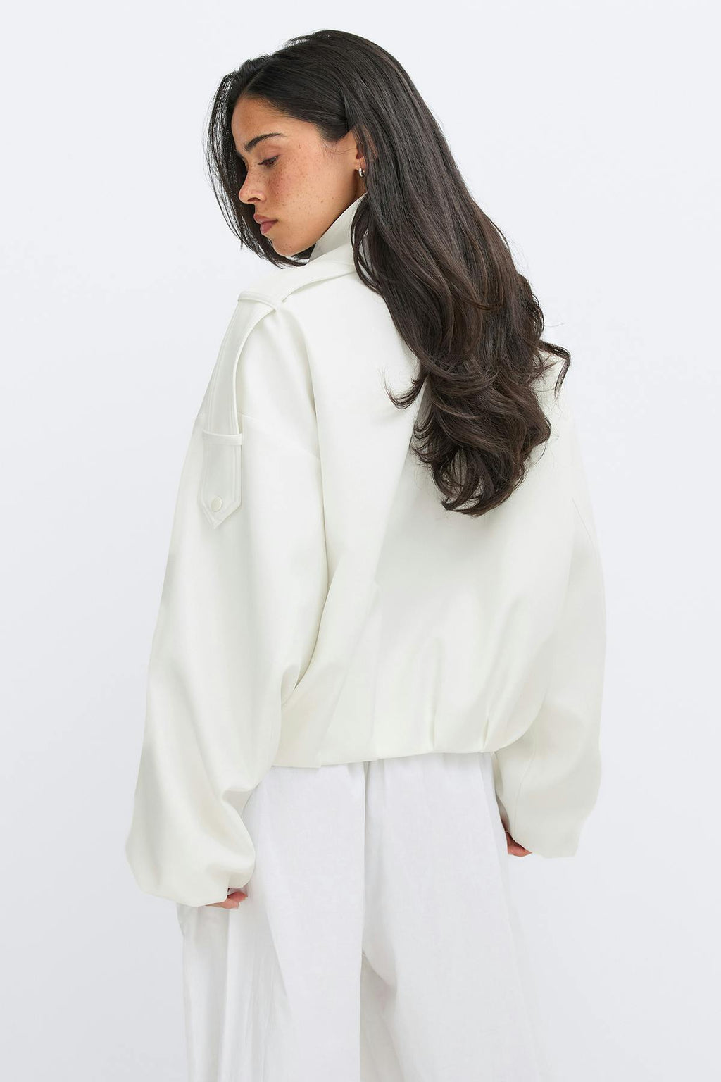 High neck short jacket