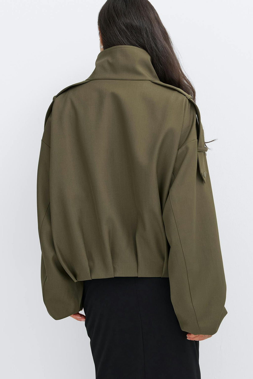 High neck short jacket