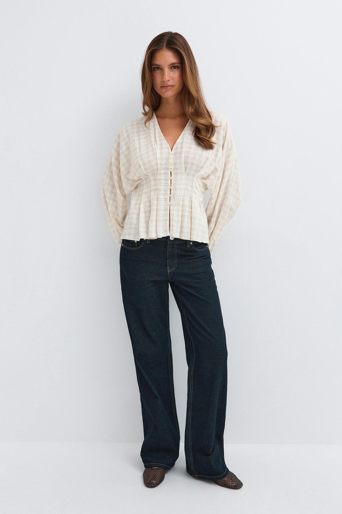Pleated blouse