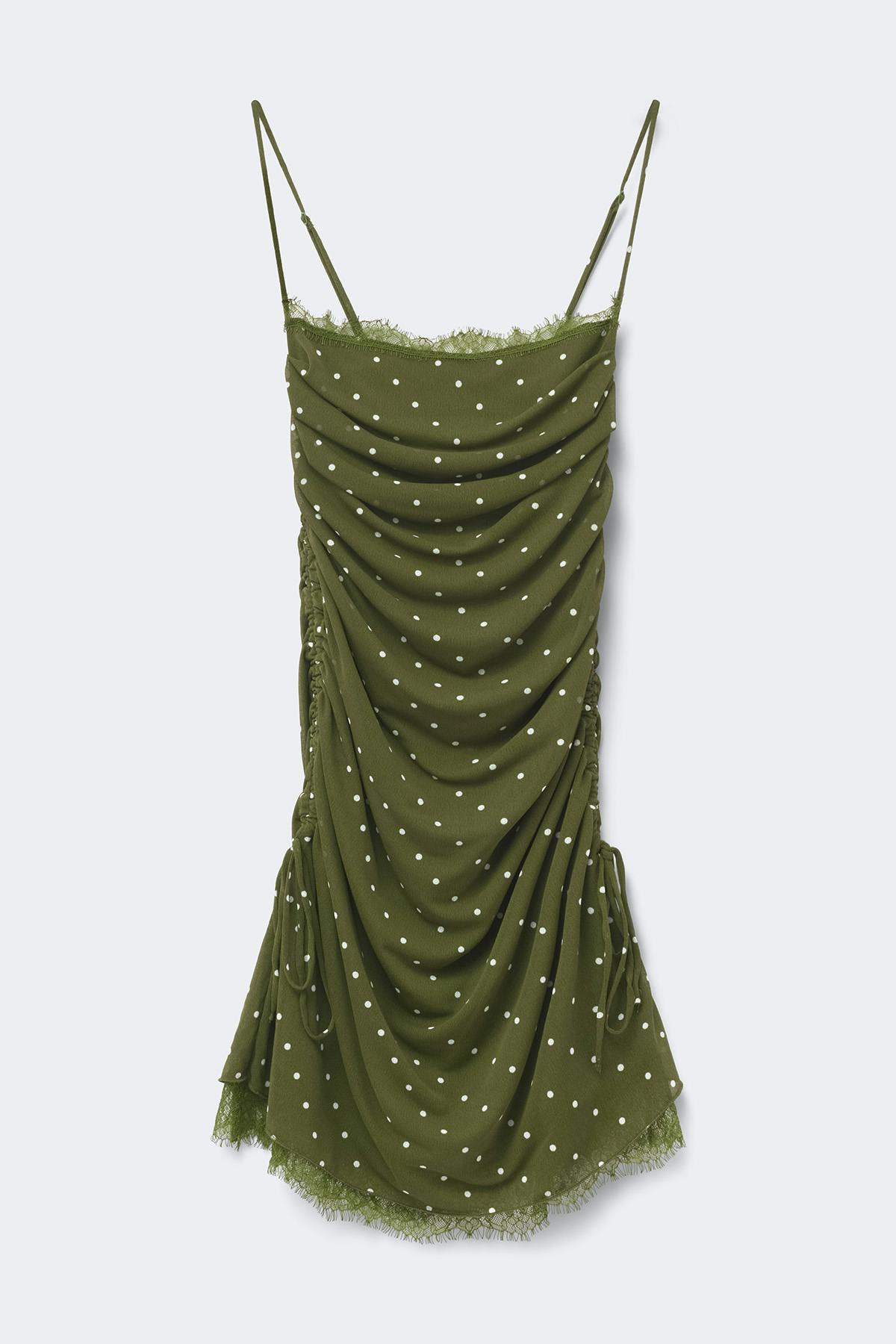 Lace detail strap dress