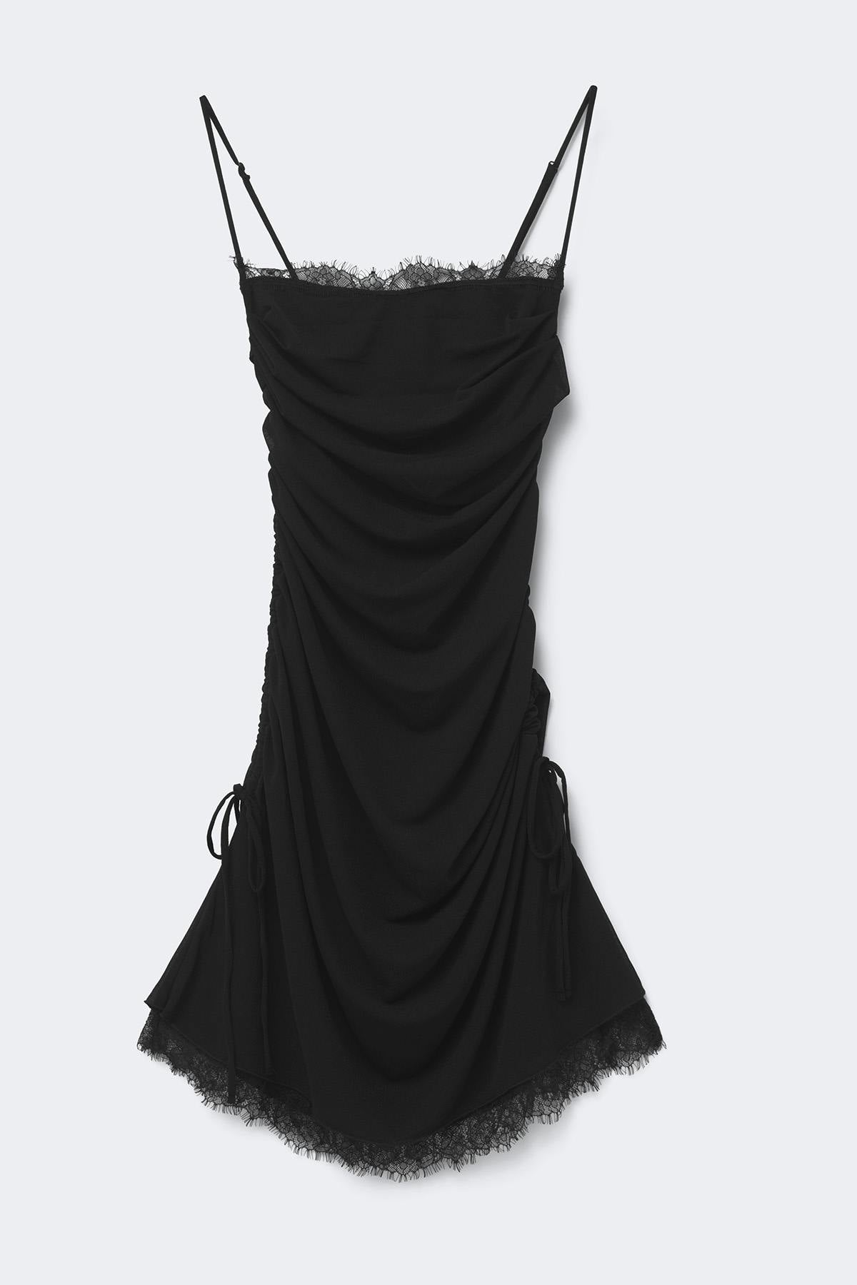 Lace detail strap dress