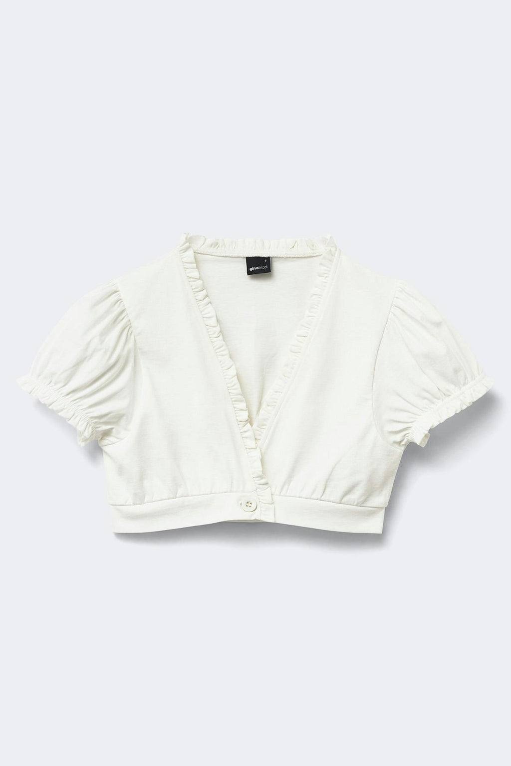 Frill one button top