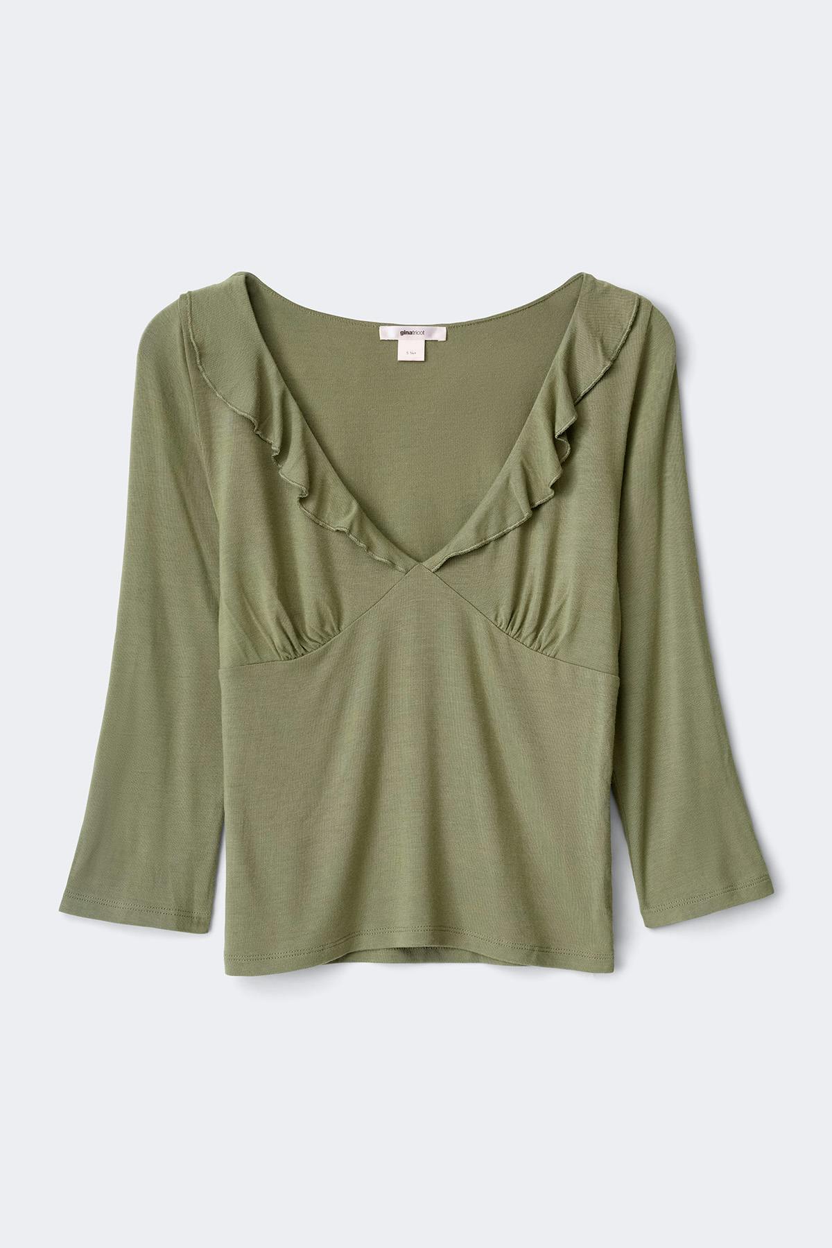 14+ quarter sleeve frill top