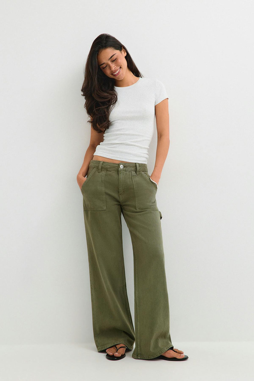 Cargo straight jeans