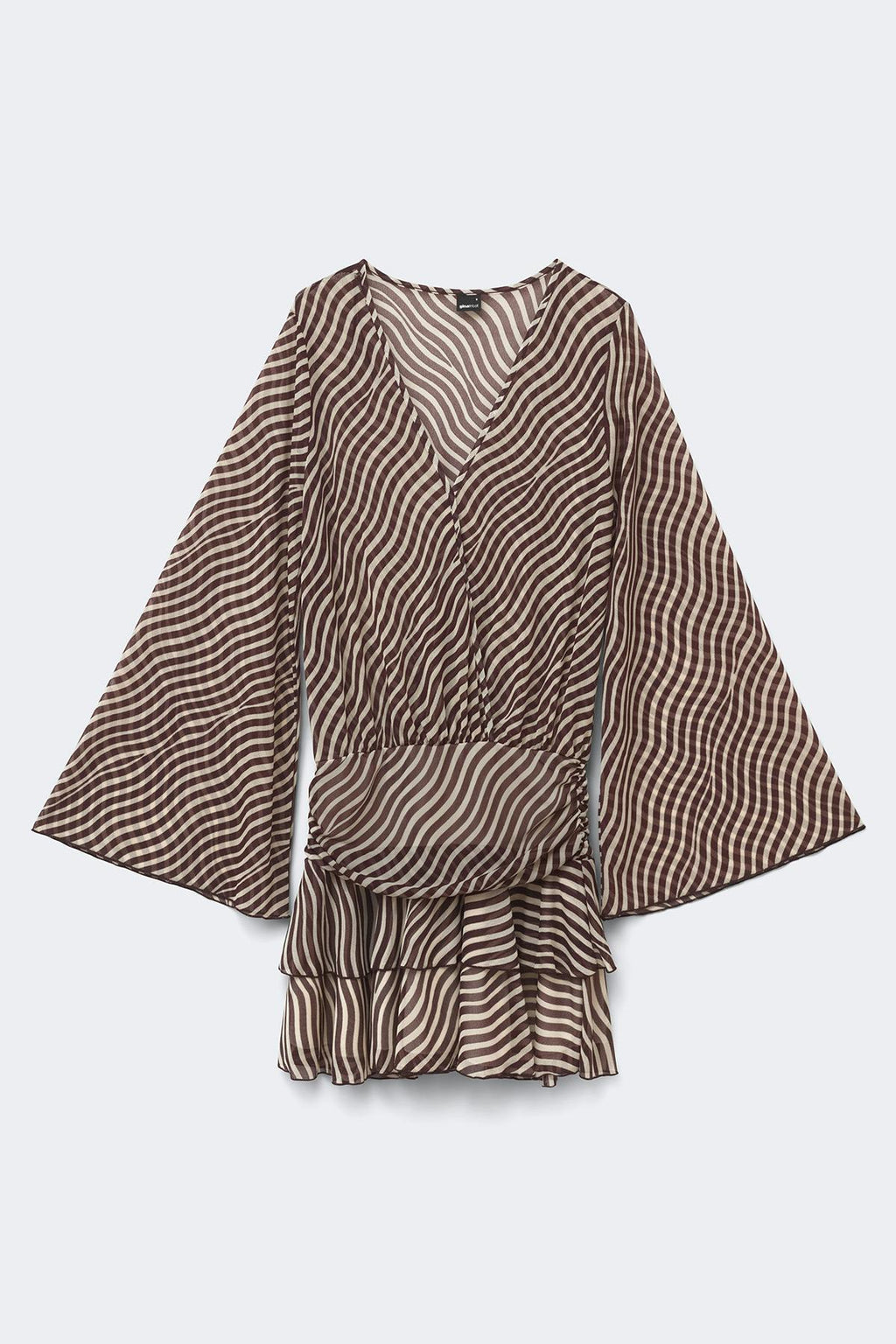 Sheer wide sleeve mini dress