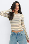 Stripe knitted top