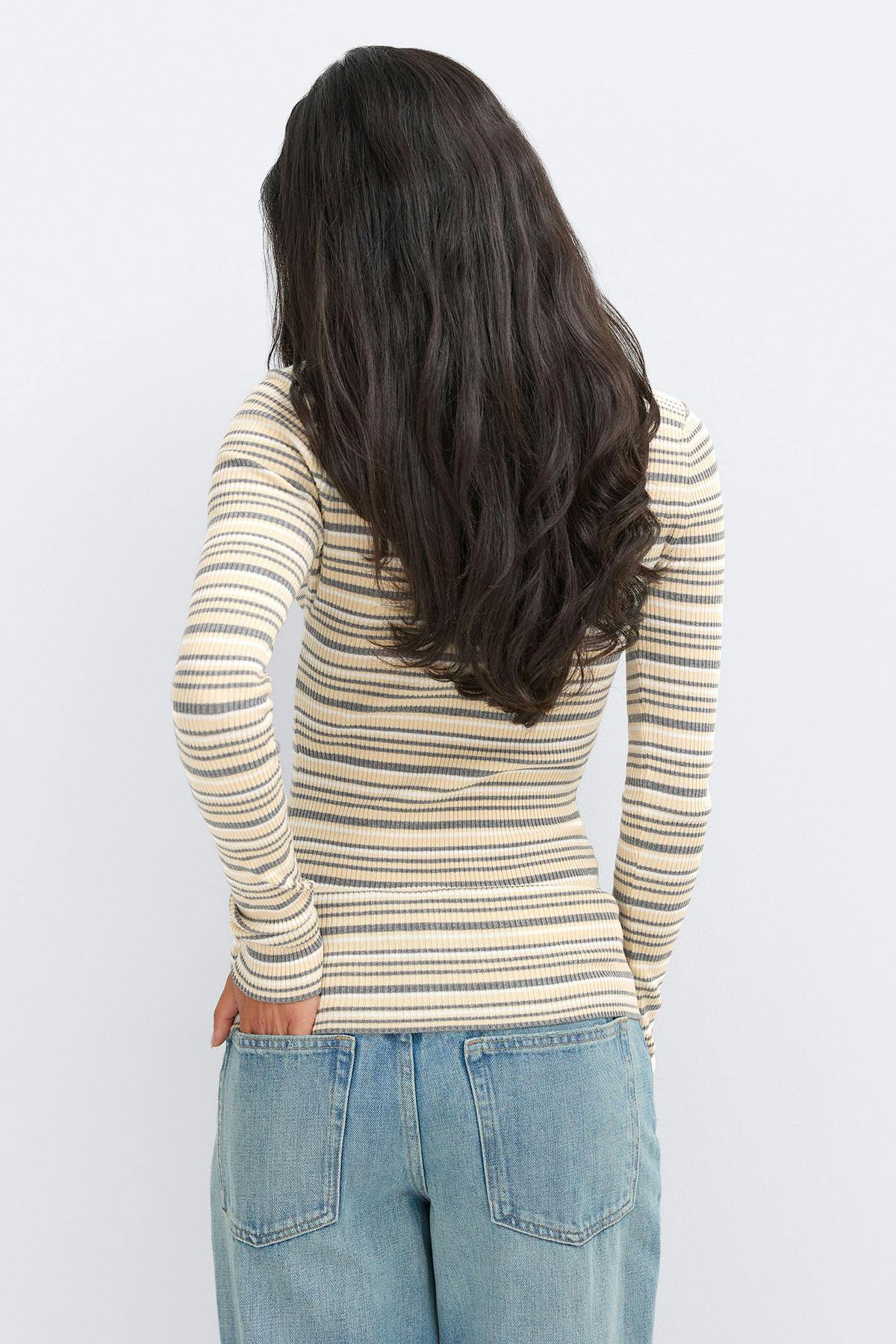Stripe knitted top
