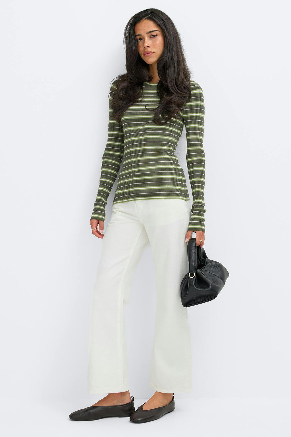 Stripe knitted top