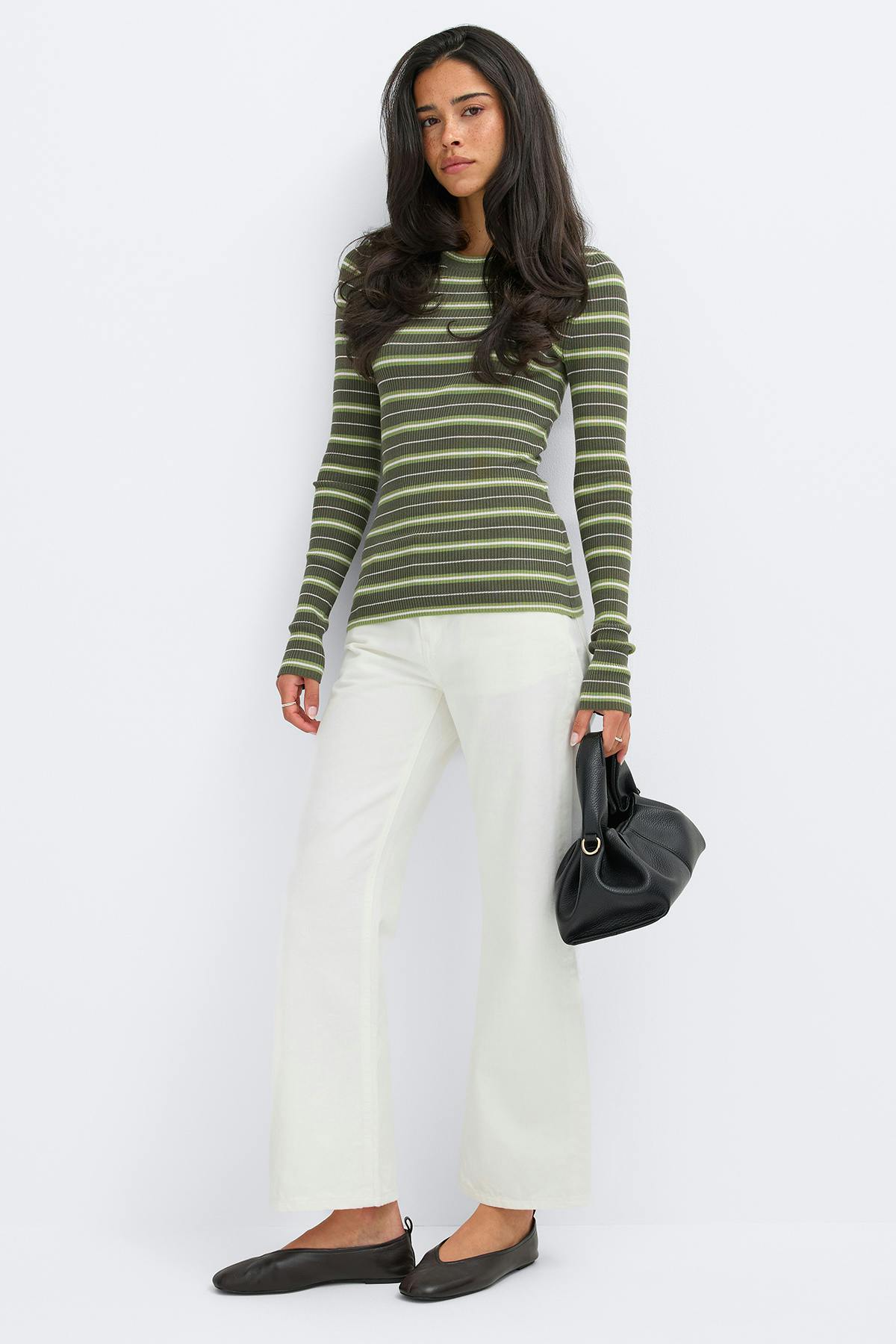 Stripe knitted top