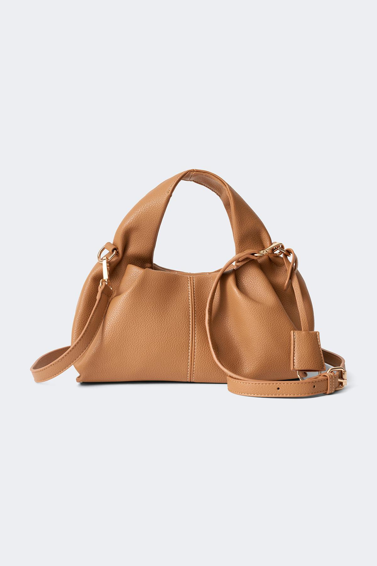 Braided top handle bag