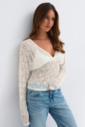 Lace v-neck top