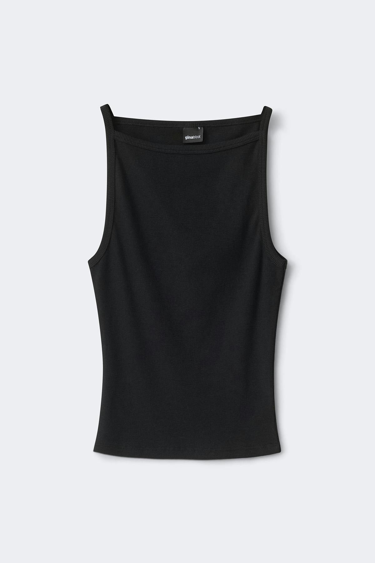 Boatneck rib singlet