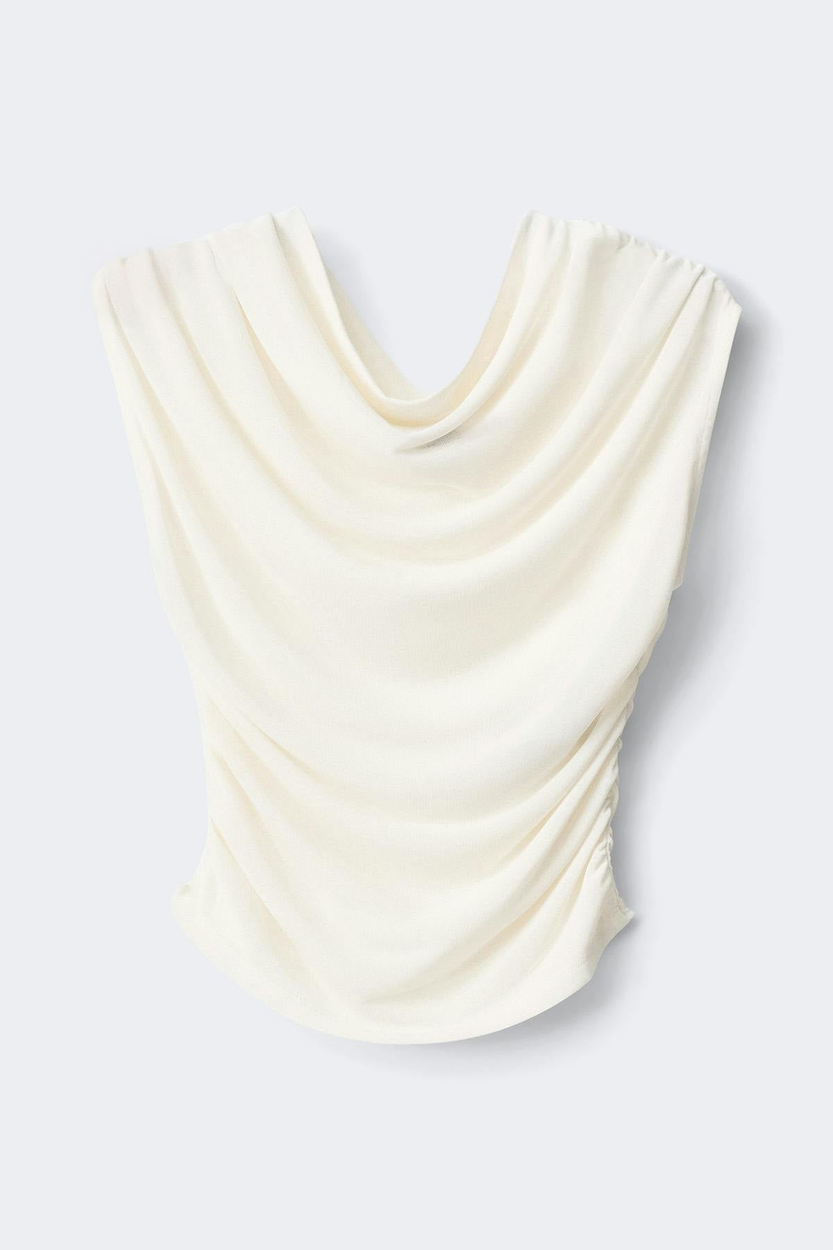 Ruched draped top