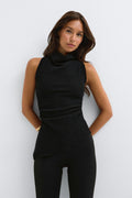 Textured halterneck top