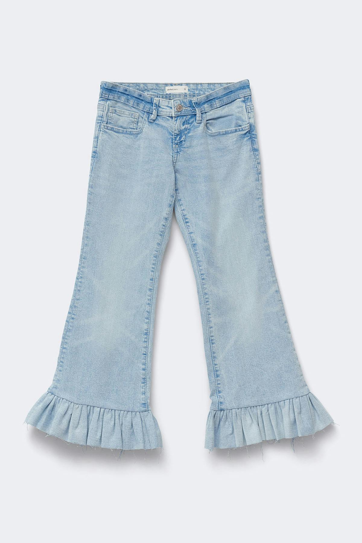 Re tok ruffle detail jeans