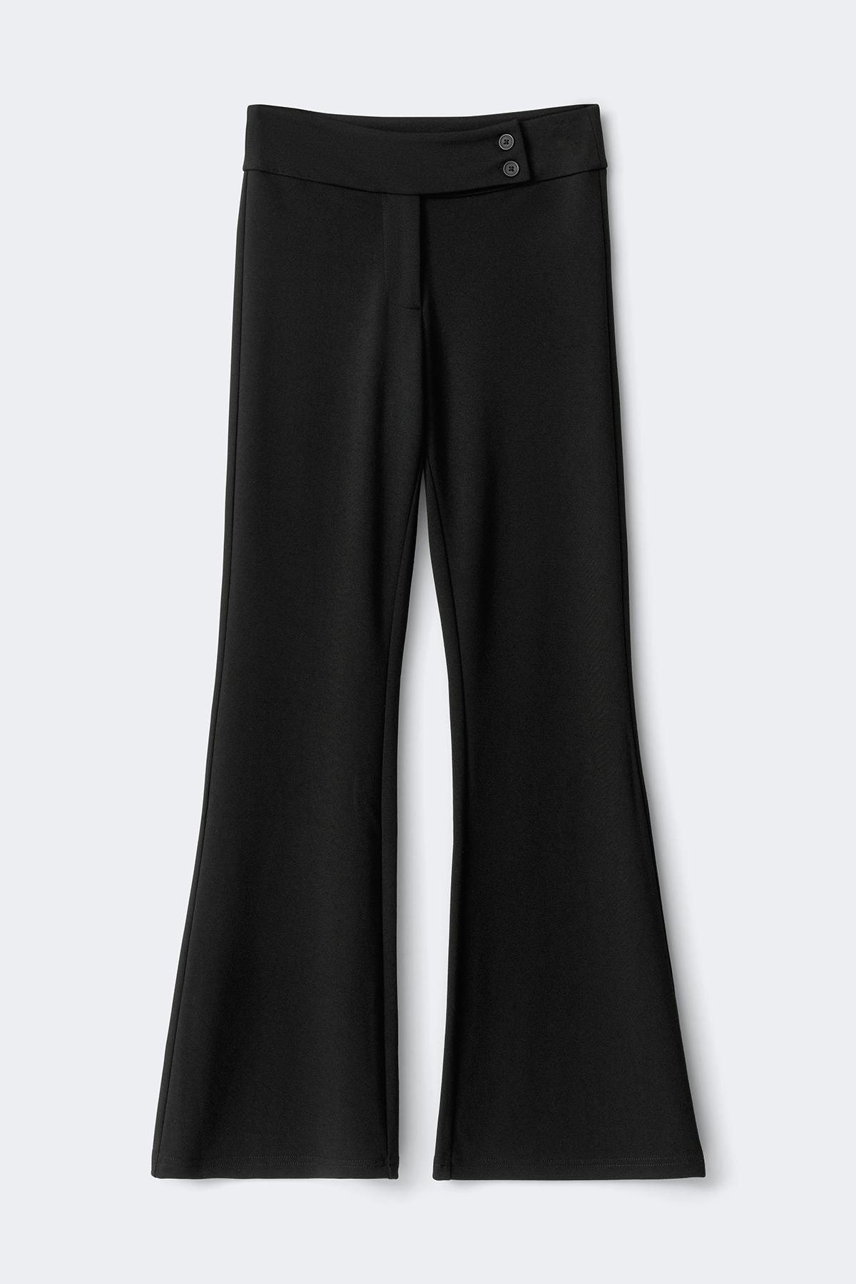 Tall mid waist flare trousers