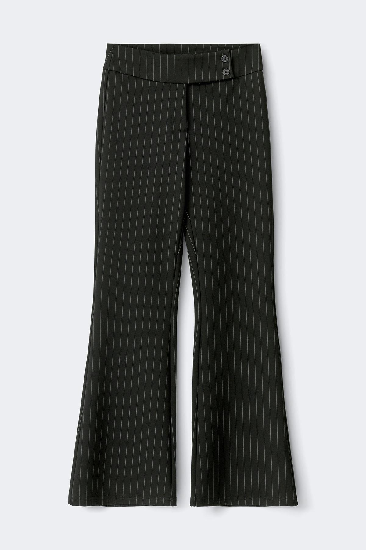 Tall mid waist flare trousers