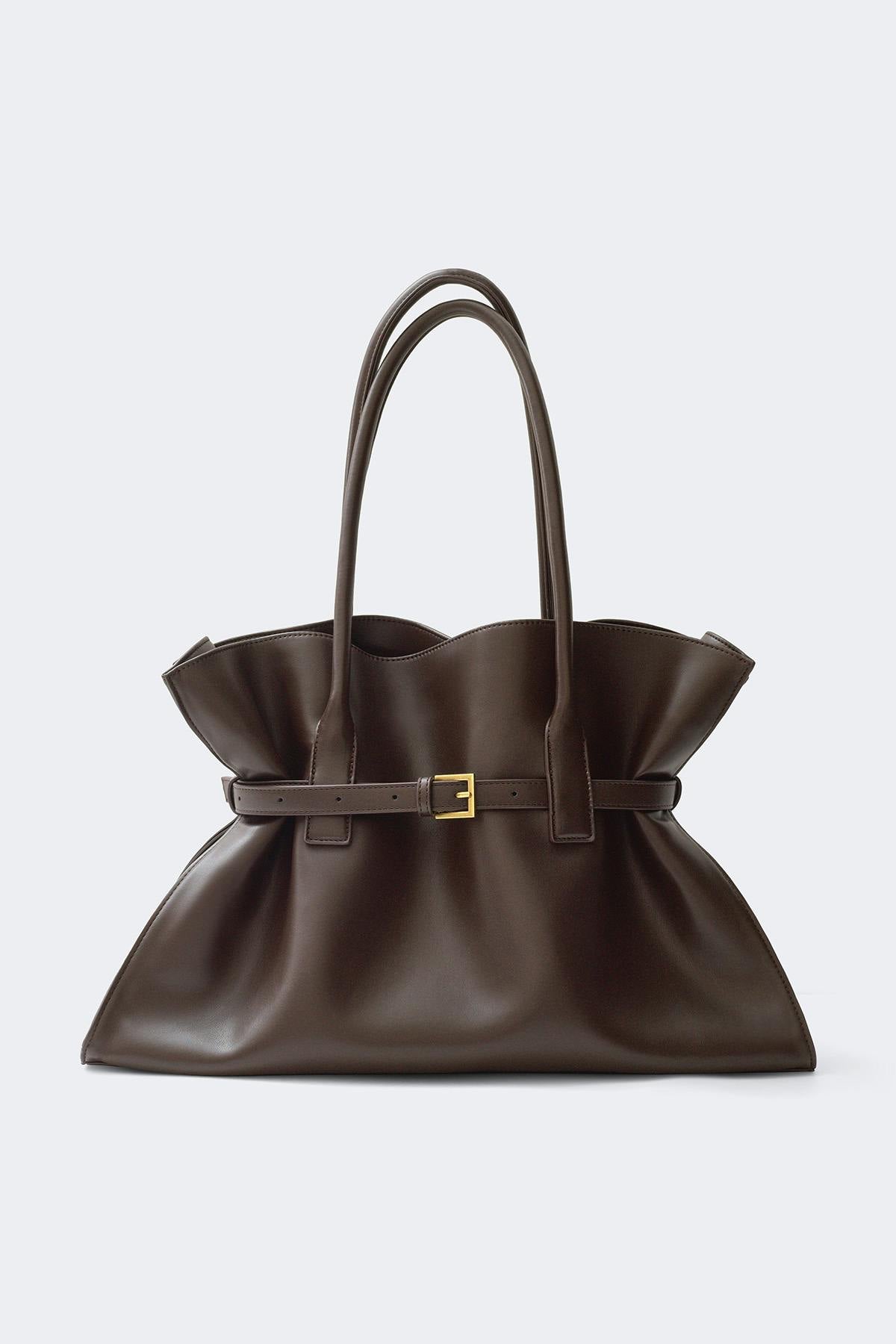 Belted tote bag