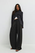 Tall tailored pleated trousers