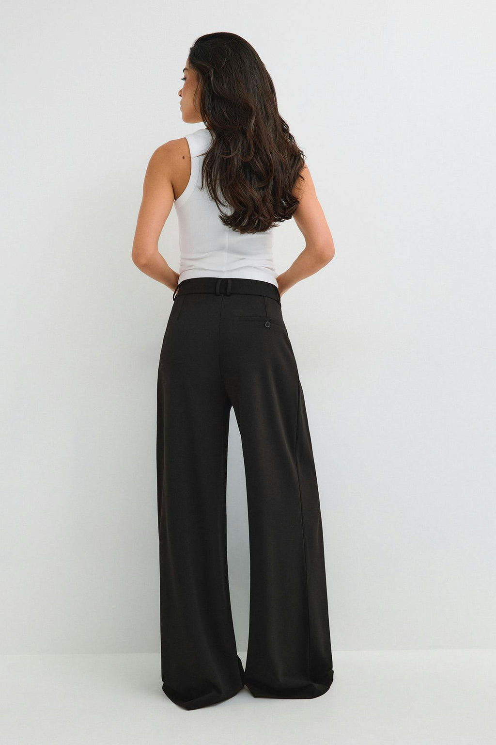 Tall tailored pleated trousers