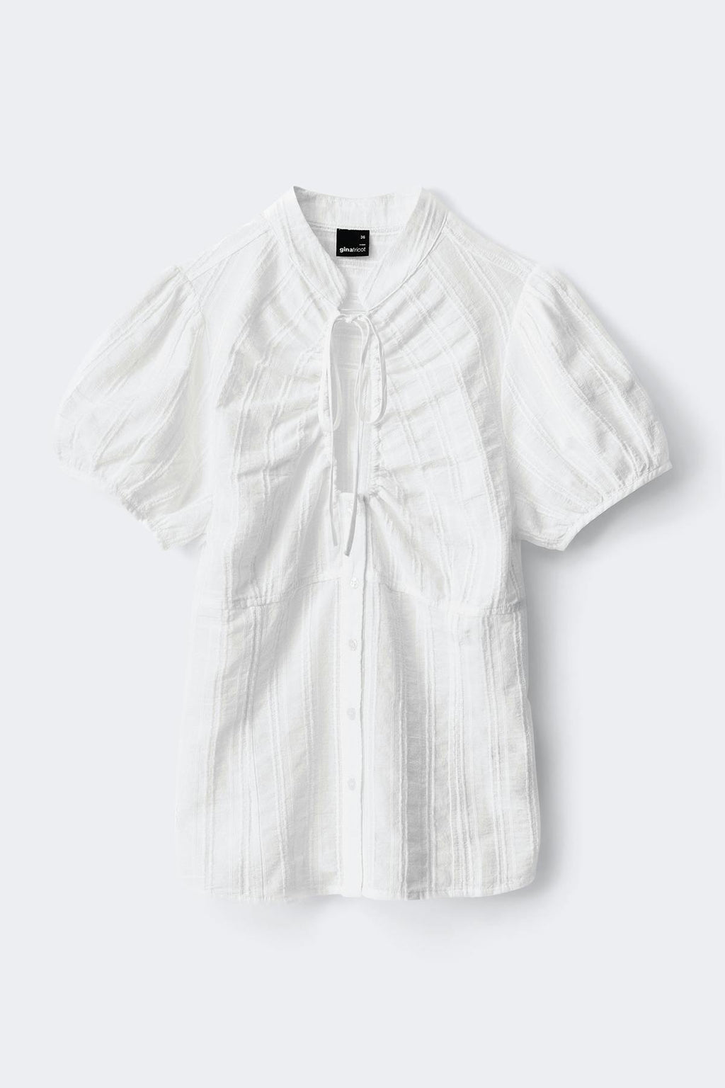 Structured keyhole blouse