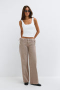 Tied up loose jeans