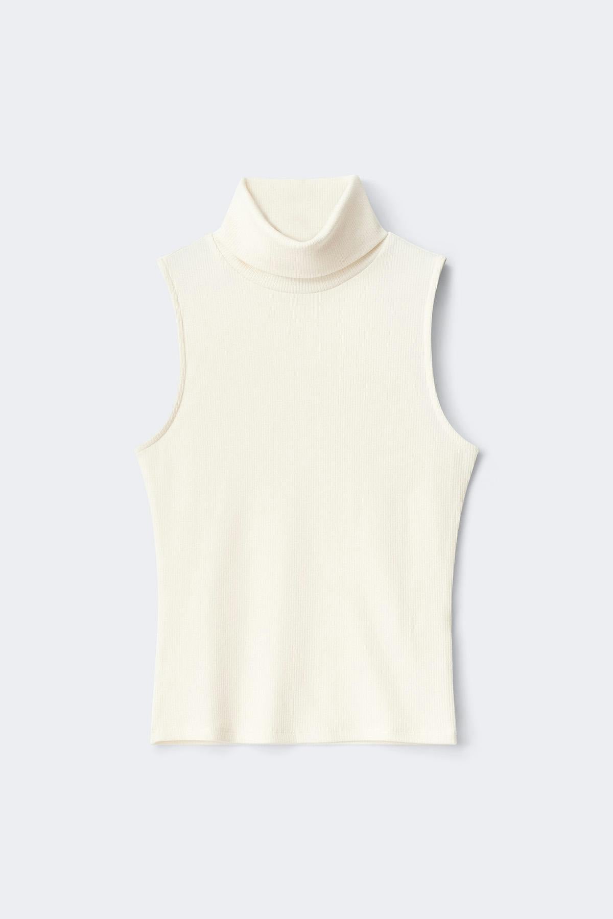 Rib polo top