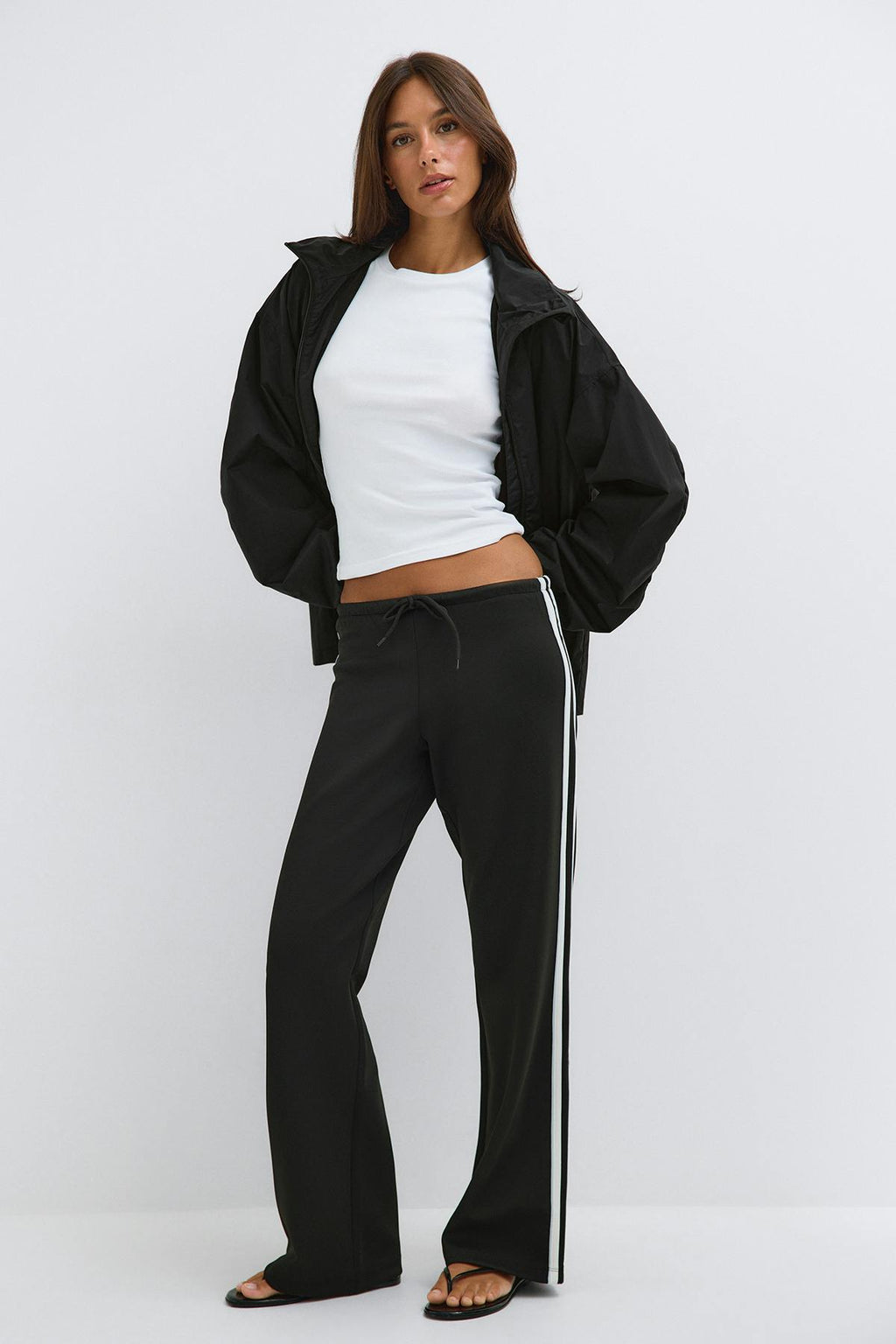 Sporty straight trousers