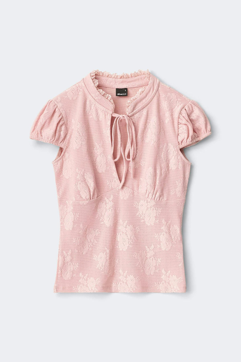 Keyhole tie top