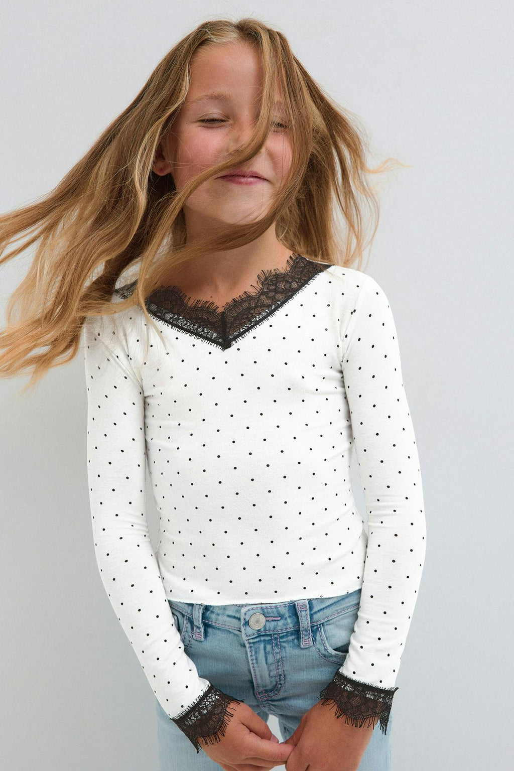 Y petite lace top